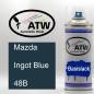 Preview: Mazda, Ingot Blue, 48B: 400ml Sprühdose, von ATW Autoteile West.